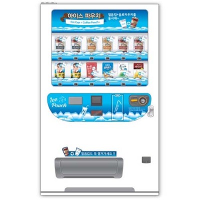 롯데기공 아이스 파우치 자동판매기 LVI-09S01K / 얼음컵 + 파우치 음료 전용 / 얼음컵과 음료 파우치를 동시에 판매