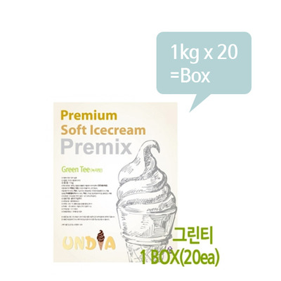 [대화]운디아 아이스크림 프리믹스 그린티 /1kg × 20/box