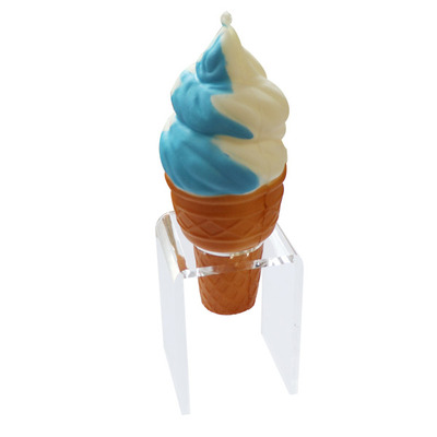 아이스크림모형 인테리어모형 투명받침대 모형 세트 하늘색