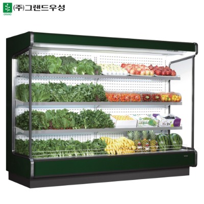 [그랜드우성] 업소용 청과 과일 야채 오픈 다단 냉장 쇼케이스 4자