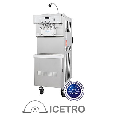 [아이스트로]소프트아이스크림기계 3구 대용량 자동살균 스탠드형 ISI-273SH(W)L